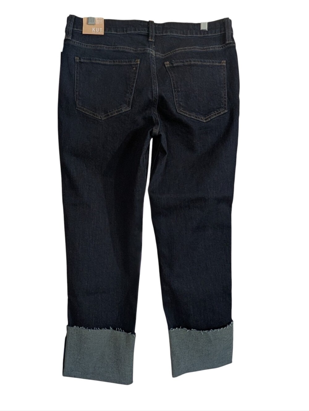 KUT From The Kloth Reese High Rise Crop Straight Leg Jeans NWT Dark Wash Size 6 - Picture 5 of 12